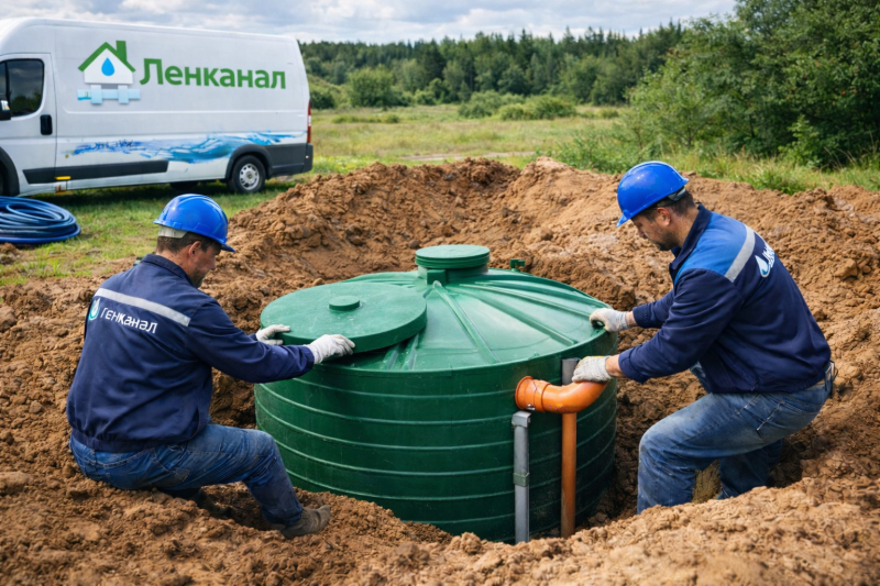 Монтаж септиков