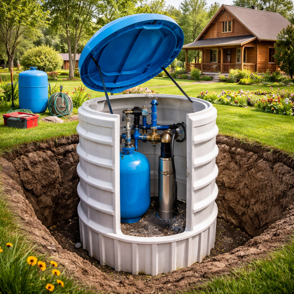 купить пластиковые кессоны для скважины 